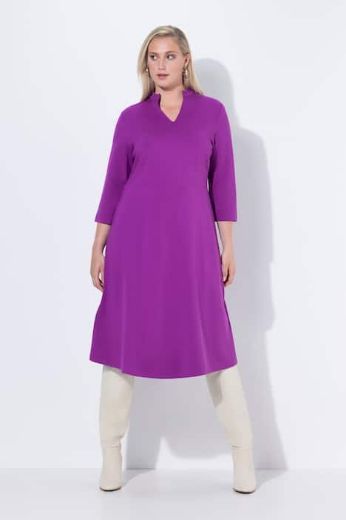 Plus size veliki brojevi Haljina A kroja s 3/4 rukavima za punije