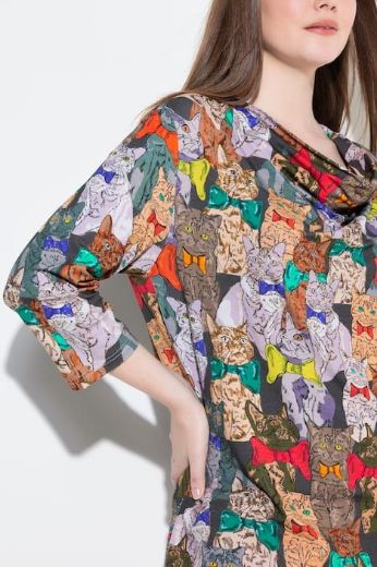 Plus size veliki brojevi Majica s printom spuštenog ovratnika za punije