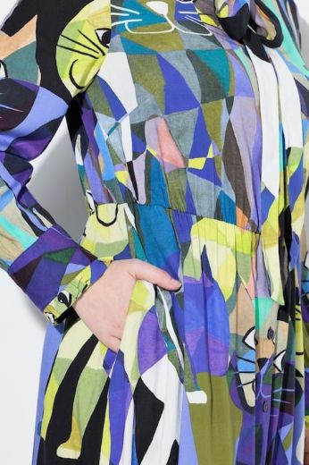 Plus size veliki brojevi Haljina maxi A kroja cvjetnog printa za punije