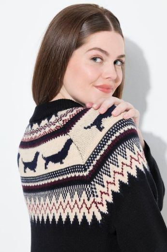 Plus size veliki brojevi Haljina pletena dugih rukava za punije
