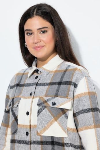 Plus size veliki brojevi Košulja karirana šireg kroja za punije