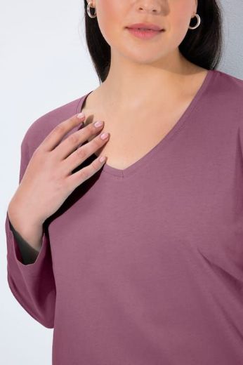 Plus size veliki brojevi Majica Basic dugi rukavi za punije