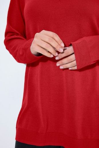 Plus size veliki brojevi Pulover s V ovratnikom za punije