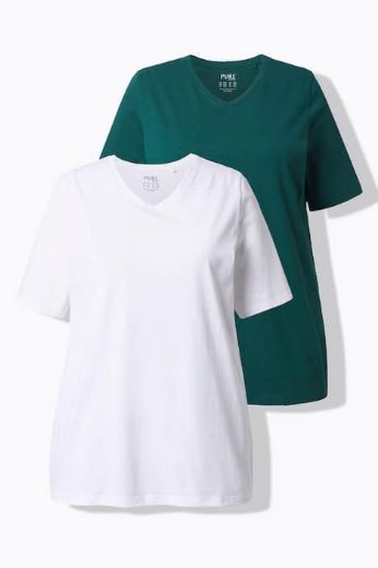 Plus size veliki brojevi Majica 2 komada kratkih rukava za punije