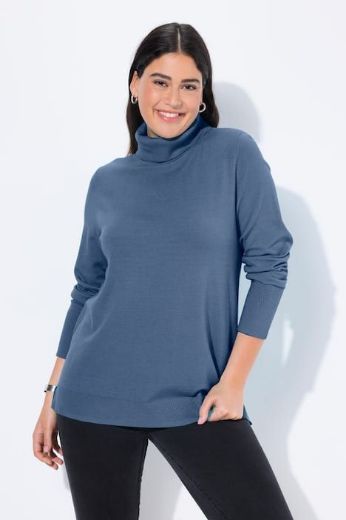 Plus size veliki brojevi Pulover s rol ovratnikom za punije