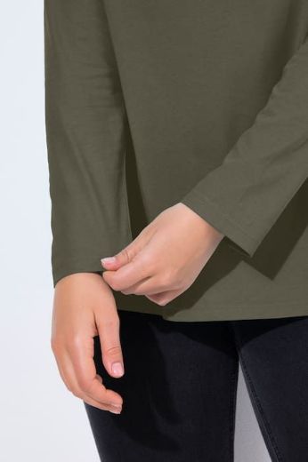 Plus size veliki brojevi Majica dugih rukava V ovratnika za punije