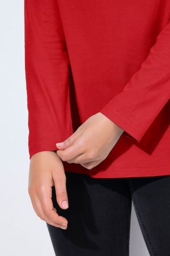 Plus size veliki brojevi Majica dugih rukava V ovratnika za punije