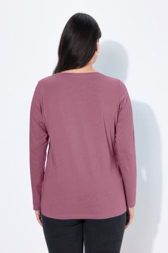 Plus size veliki brojevi Majica dugih rukava V ovratnika za punije