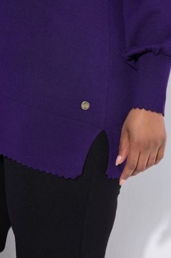 Plus size veliki brojevi Pulover s ukrasnim ovratnikom za punije