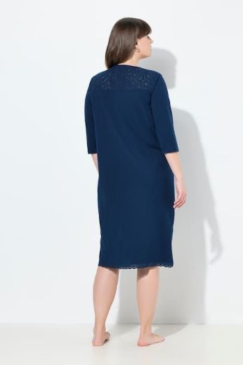 Plus size veliki brojevi Spavaćica 3/4 rukava s gumbićima za punije