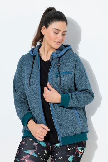 Plus size veliki brojevi Majica dugih rukava s patentnim zatvaračem i kapuljačom za punije