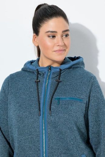 Plus size veliki brojevi Majica dugih rukava s patentnim zatvaračem i kapuljačom za punije