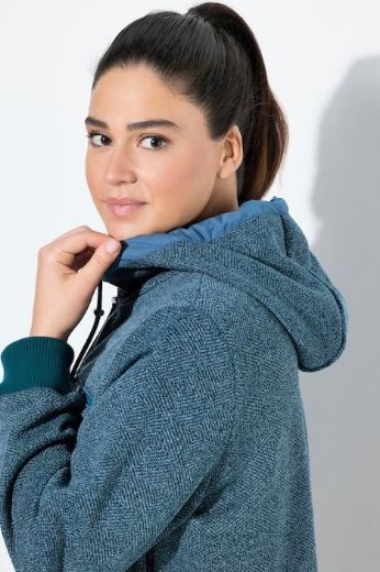 Plus size veliki brojevi Majica dugih rukava s patentnim zatvaračem i kapuljačom za punije