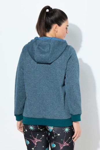 Plus size veliki brojevi Majica dugih rukava s patentnim zatvaračem i kapuljačom za punije