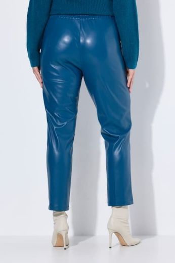 Plus size veliki brojevi Hlače imitacija kože na vezanje za punije