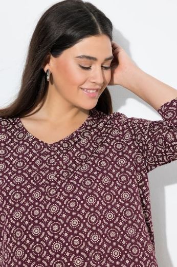 Plus size veliki brojevi Majica 3/4 rukava V ovratnik za punije