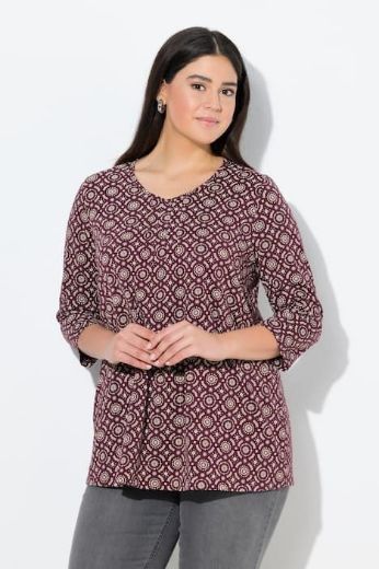 Plus size veliki brojevi Majica 3/4 rukava V ovratnik za punije