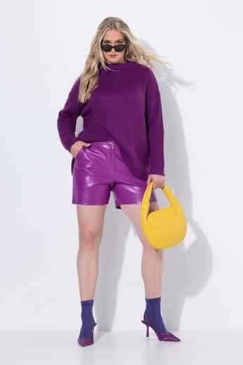 Plus size veliki brojevi Hlače kratke imitacija kože za punije