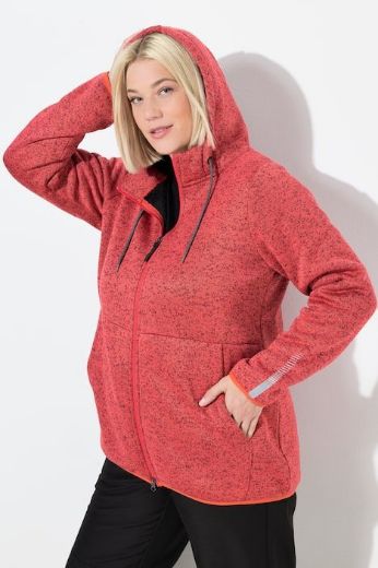 Plus size veliki brojevi Majica s patentnim zatvaračem i kapuljačom za punije