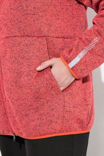 Plus size veliki brojevi Majica s patentnim zatvaračem i kapuljačom za punije