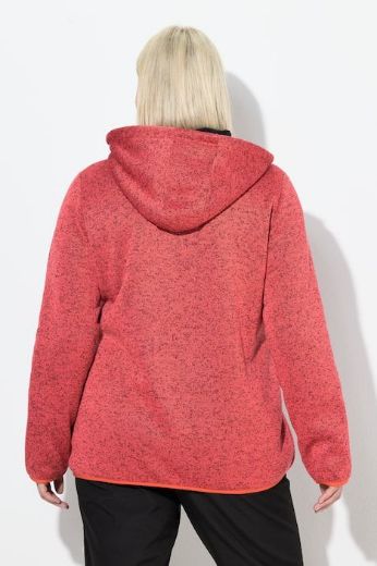 Plus size veliki brojevi Majica s patentnim zatvaračem i kapuljačom za punije