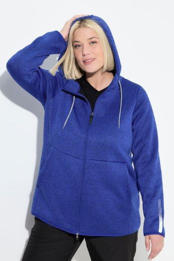 Plus size veliki brojevi Majica s patentnim zatvaračem i kapuljačom za punije