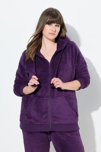 Plus size veliki brojevi Majica dugih rukava s patentnim zatvaračem i kapuljačom za punije