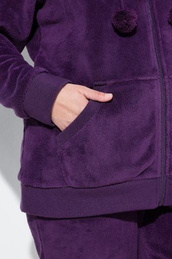 Plus size veliki brojevi Majica dugih rukava s patentnim zatvaračem i kapuljačom za punije