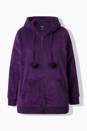 Plus size veliki brojevi Majica dugih rukava s patentnim zatvaračem i kapuljačom za punije