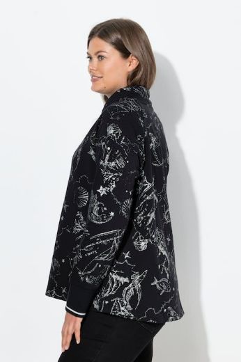 Plus size veliki brojevi Majica dugih rukava povišenog ovratnika za punije