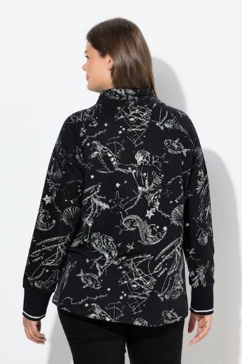 Plus size veliki brojevi Majica dugih rukava povišenog ovratnika za punije