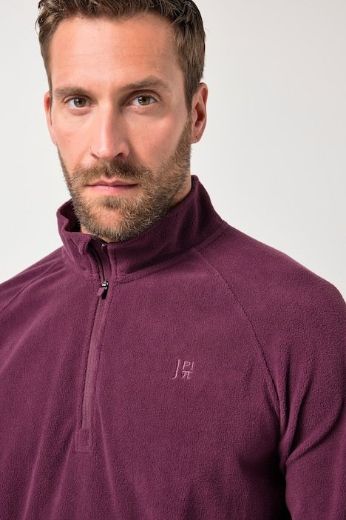 Plus size veliki brojevi Majica dugih rukava od flisa s polu patentnim zatvaračem za punije