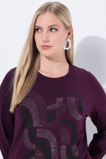 Plus size veliki brojevi Majica dugih rukava s ukrasnim detaljima za punije