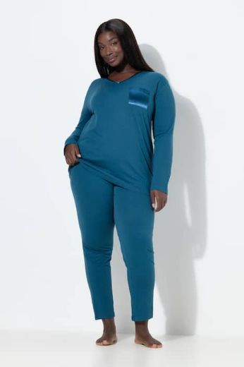 Plus size veliki brojevi Pidžama V ovratnik za punije