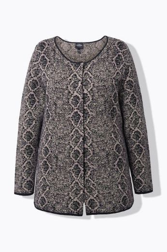 Plus size veliki brojevi Kardigan duhih rukava na kopčanje za punije