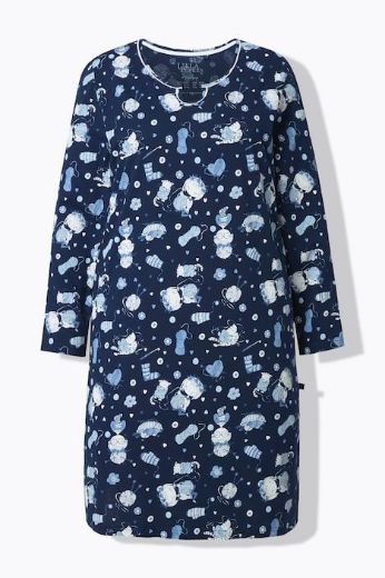 Plus size veliki brojevi Spavaćica dugih rukava 2 komada za punije