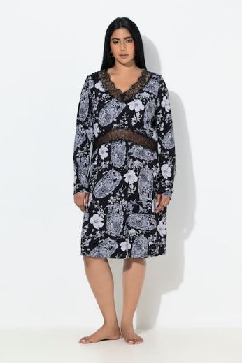 Plus size veliki brojevi Spavaćica dugih rukava za punije