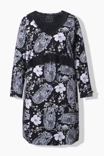 Plus size veliki brojevi Spavaćica dugih rukava za punije