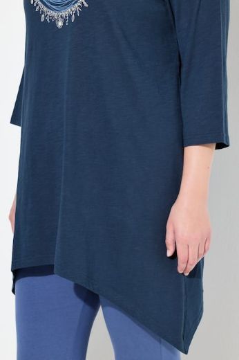 Plus size veliki brojevi Majica 3/4 rukava dužeg A kroja za punije