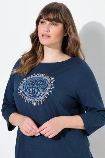 Plus size veliki brojevi Majica 3/4 rukava dužeg A kroja za punije