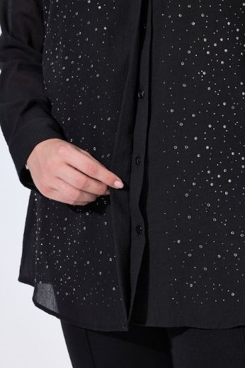 Plus size veliki brojevi Bluza elegantna dugih rukava na skriveno kopčanje za punije