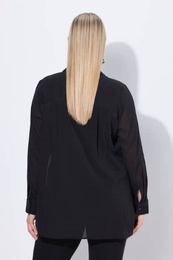 Plus size veliki brojevi Bluza elegantna dugih rukava na skriveno kopčanje za punije