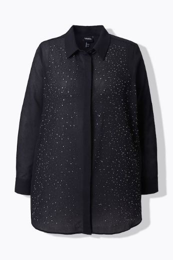 Plus size veliki brojevi Bluza elegantna dugih rukava na skriveno kopčanje za punije