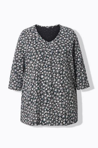 Plus size veliki brojevi Majica 3/4 rukava V ovratnika za punije