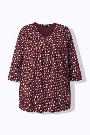 Plus size veliki brojevi Majica 3/4 rukava V ovratnika za punije