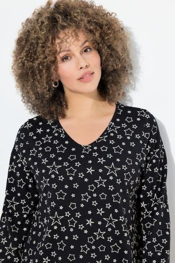 Plus size veliki brojevi Majica dugih rukava V ovratnika za punije