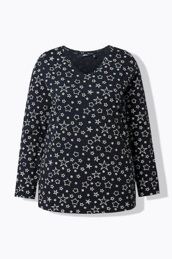 Plus size veliki brojevi Majica dugih rukava V ovratnika za punije