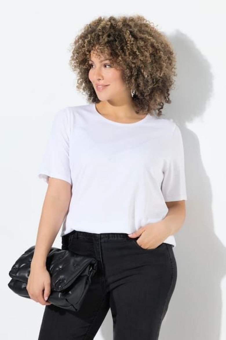 Plus size veliki brojevi Majica kratkih rukava okruglog ovratnika za punije