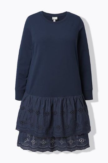 Plus size veliki brojevi Haljina s volanima od čipke za punije