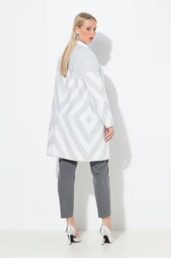 Plus size veliki brojevi Kardigan otvorenog oblika s prugama za punije